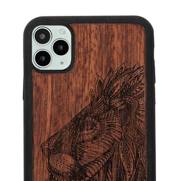 Real Wood Lion Iphone 12 Pro Max