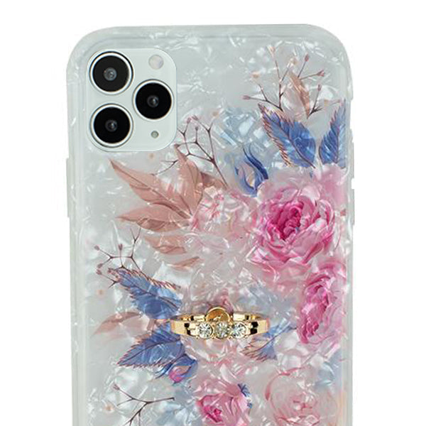 Flowers Pink Blue Ring Skin Iphone 13 Pro