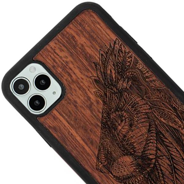 Real Wood Lion Iphone 12 Pro Max