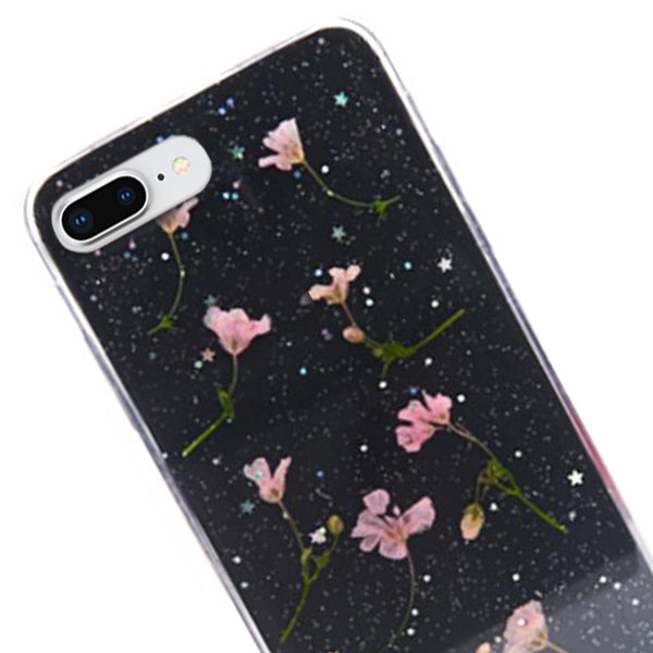 Real Flowers Pink Leaves Case Iphone 7/8 Plus