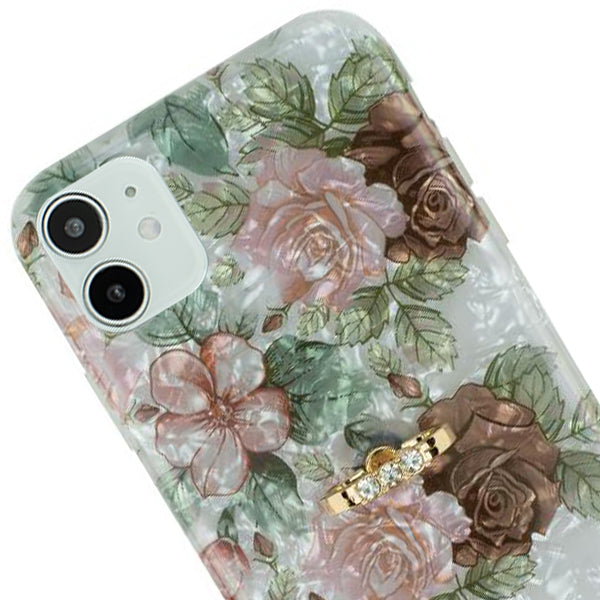 Flowers Pink Green Ring Skin Iphone 12 Mini