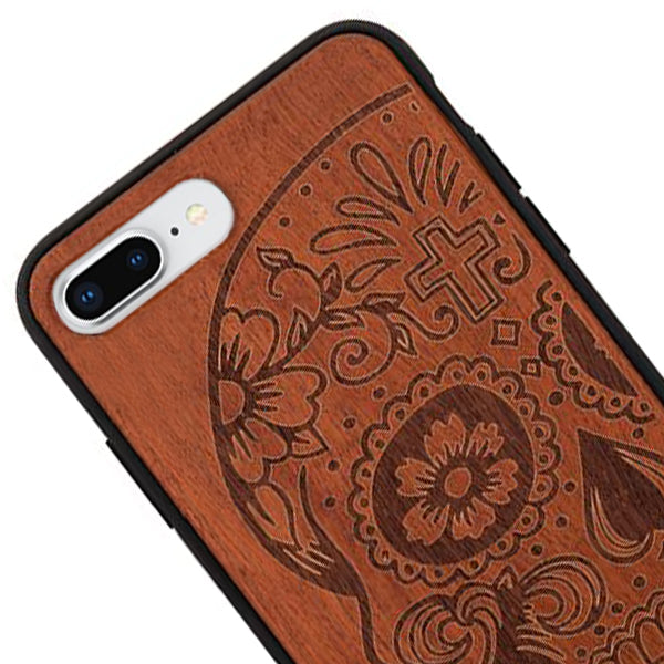 Skull Real Wood Iphone 7/8 Plus