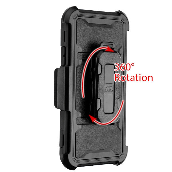 Military Grade Holster Case Black LG K40 - Bling Cases.com