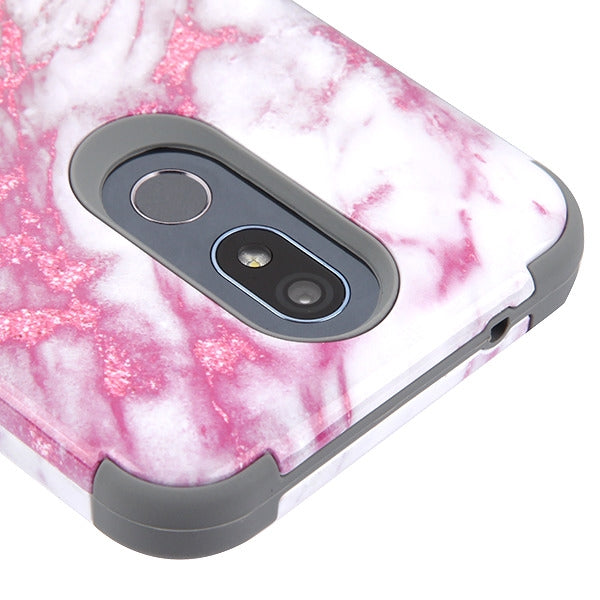 Marble Hybrid Pink Case LG K40 - Bling Cases.com