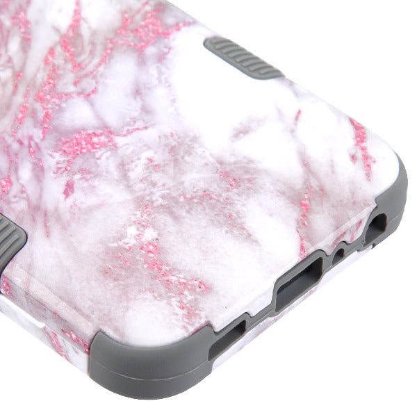 Marble Hybrid Pink Case LG K40 - Bling Cases.com