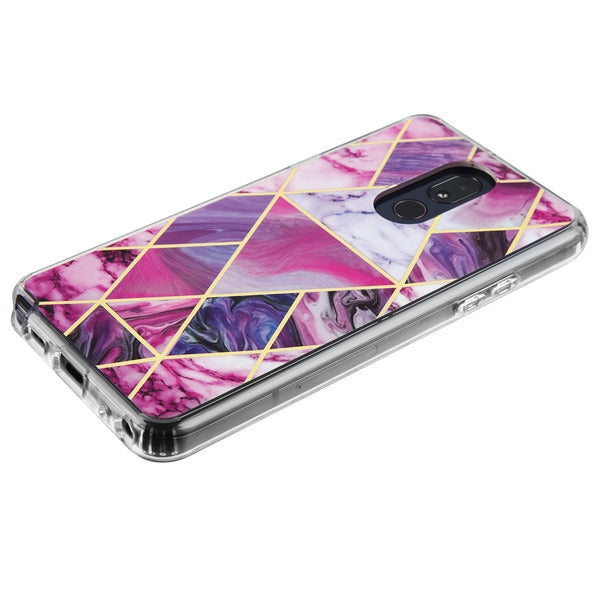 Purple Marble Triangle Stylo 5 - Bling Cases.com