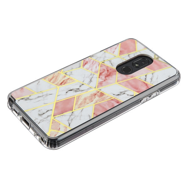 Pink/White Marble Stylo 5 - Bling Cases.com