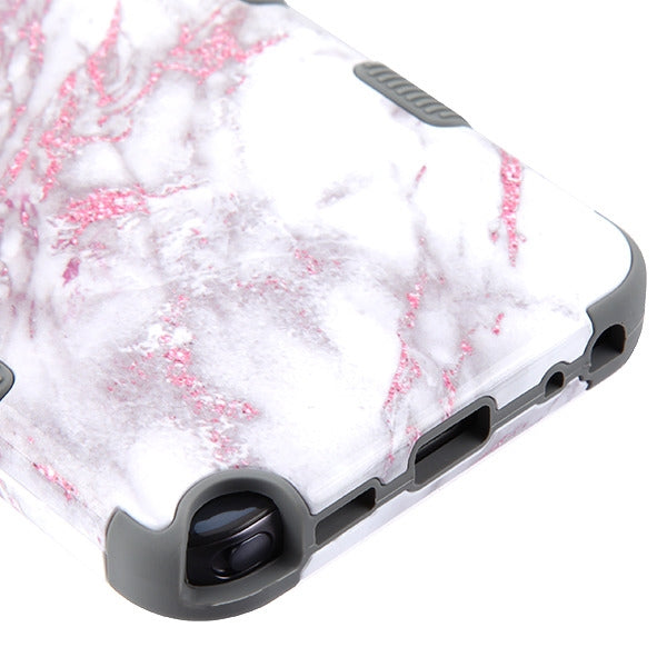 Pink/White Marble Hybrid Stylo 5 - Bling Cases.com