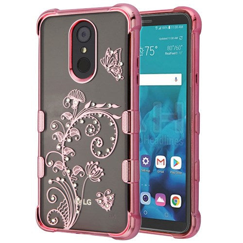 Lillie's Butterfly Bling Pink Case Lg Stylo 4 - Bling Cases.com