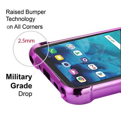 Flamingos Purple Clear Case Lg Stylo 4 - Bling Cases.com