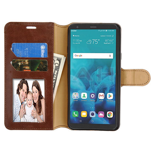 Brown Wallet Lg Stylo 4 - Bling Cases.com