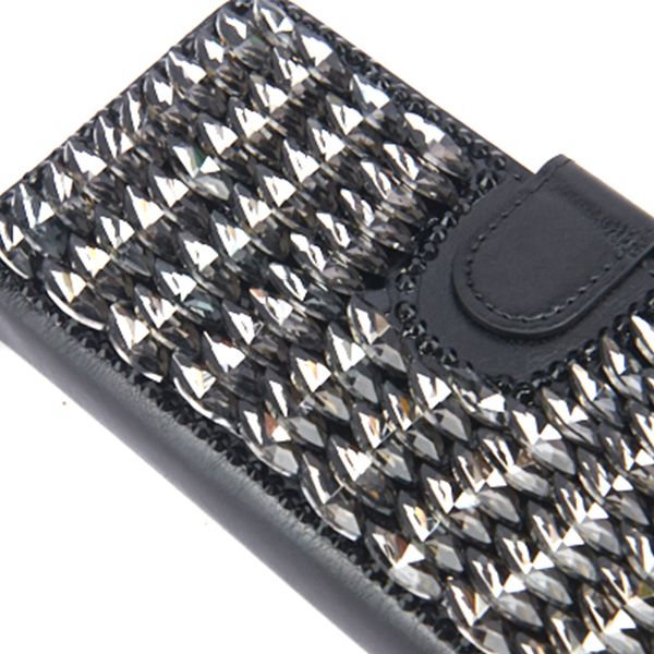 Handmade Detachable Bling Black Wallet Iphone XR