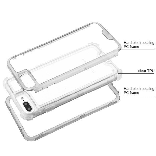 Hybrid Clear Smoke Case Iphone 6/7/8 Plus - Bling Cases.com