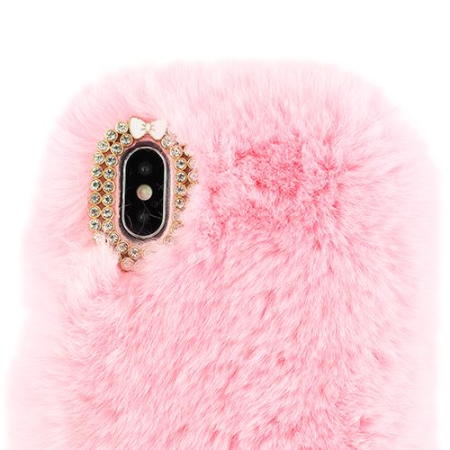 Fur Case Light Pink Iphone 10/X/XS - Bling Cases.com