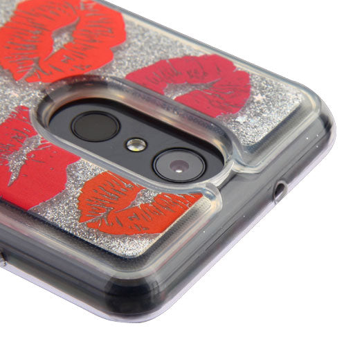 Red Lips Liquid Case Lg Stylo 4 - Bling Cases.com