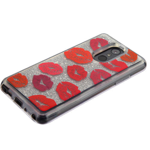 Red Lips Liquid Case Lg Stylo 4 - Bling Cases.com