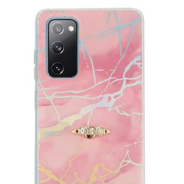Marble Pink Ring Case Samsung S20 FE