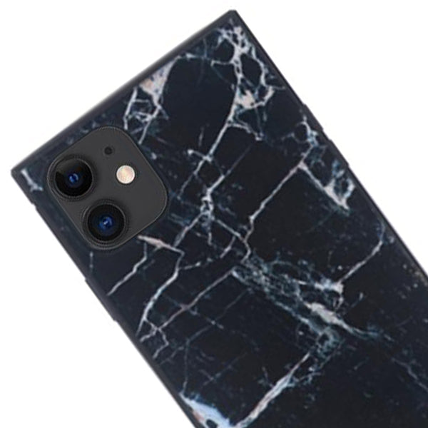 Square Marble Black Iphone 11