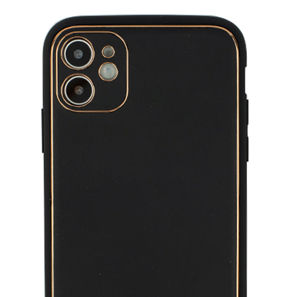 Leather Black Gold Case Iphone 11