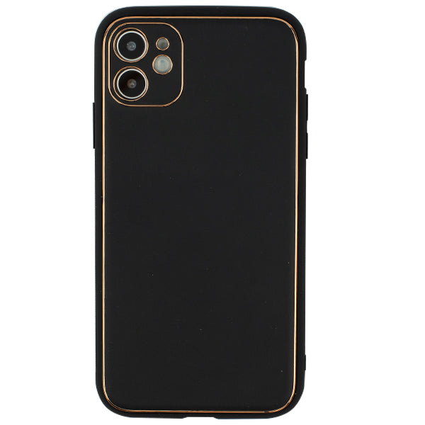 Leather Black Gold Case Iphone 11