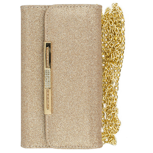 Glitter Detachable Purse Brown Iphone XR