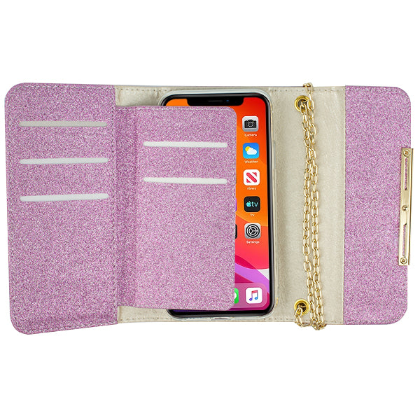 Glitter Detachable Purse Light Purple Iphone 11