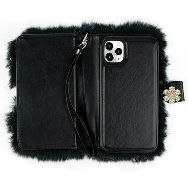 Fur Grey Detachable Wallet IPhone 12/12 Pro