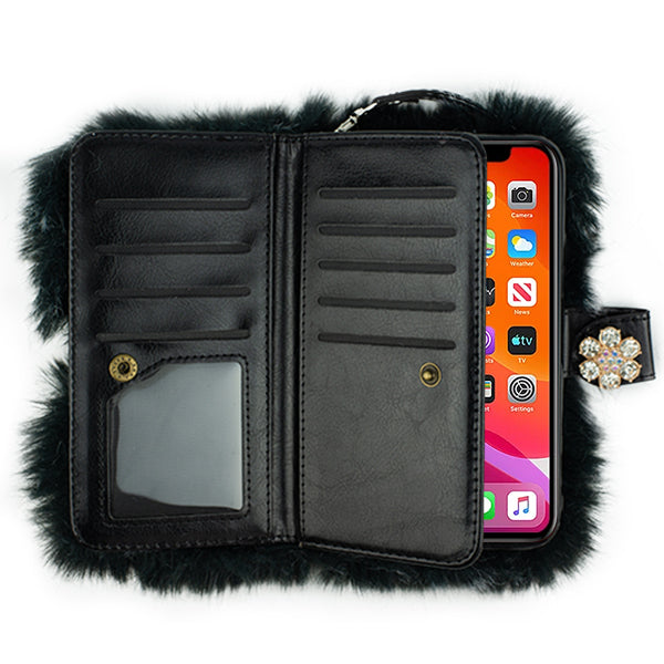 Fur Grey Detachable Wallet Iphone 11 Pro