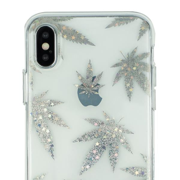 Weed Leaf Silver Case Iphone 10