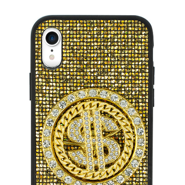 Spinning $ Gold Case Iphone  XR
