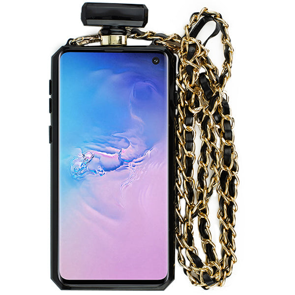 Handmade Bling Black Bottle Case Samsung S10 Plus