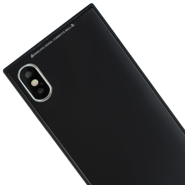 Square Hard Box Black Case Iphone  XS MAX