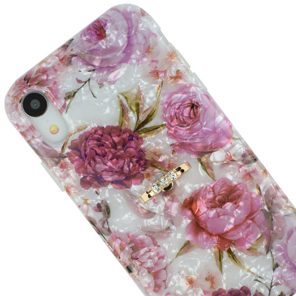 Flowers Pink Swirl Ring Skin Iphone XR