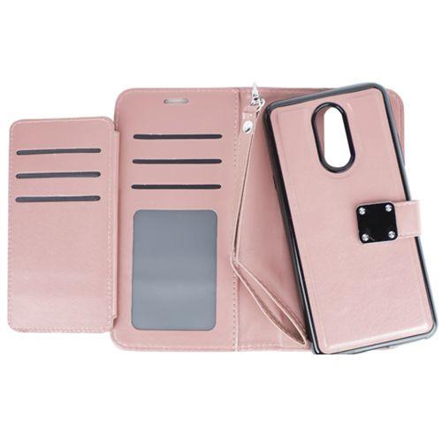 Detachable Wallet Rose Gold Lg Stylo 4 - Bling Cases.com