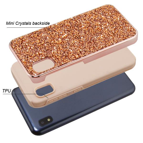 Hybrid Bling Rose Gold Samsung A10E - Bling Cases.com