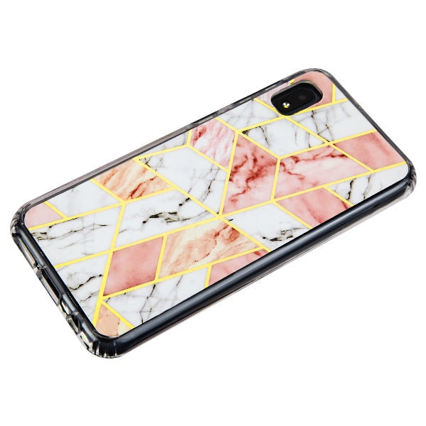 Marble Pink White Case Samsung A10E - Bling Cases.com