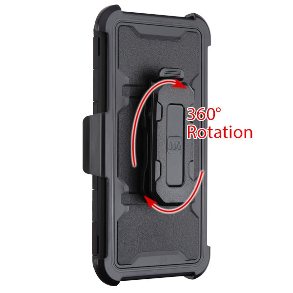 Military Grade Holster Black Case Samsung A20 - Bling Cases.com