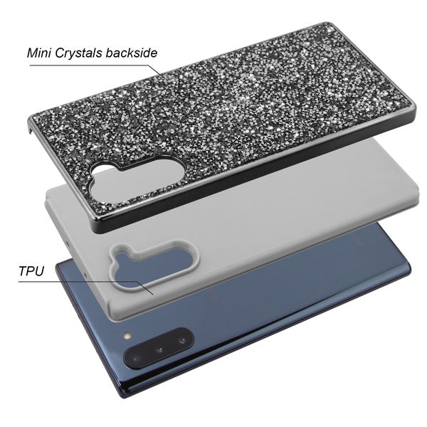 Hybrid Bling Grey Case Samsung Note 10 - Bling Cases.com