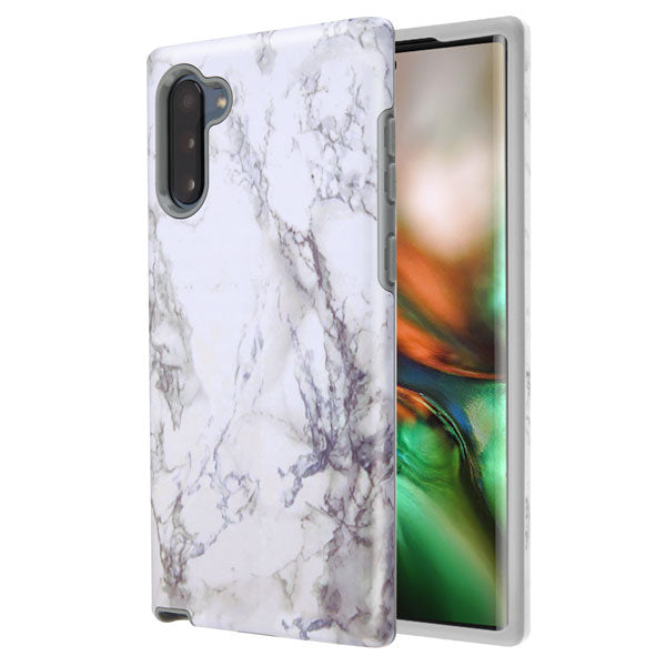 Marble White Grey Case Samsung Note 10 - Bling Cases.com