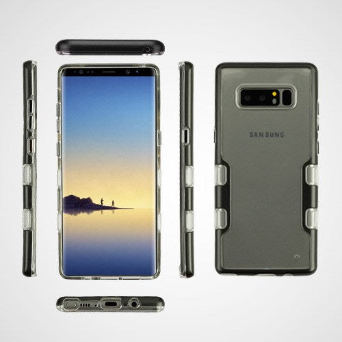 Hybrid Clear Black Case Samsung Note 8 - Bling Cases.com