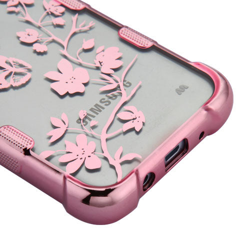 Butterflies Clear Rose Gold Case J3 2018 - Bling Cases.com