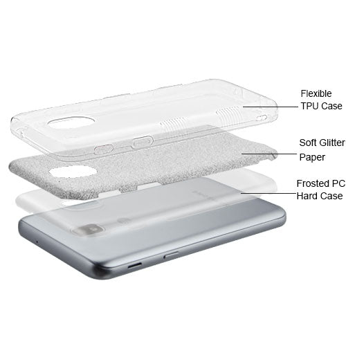 Glitter Silver Case J3 2018 - Bling Cases.com