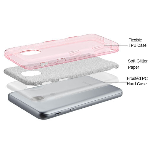 Glitter Pink Case J3 2018 - Bling Cases.com