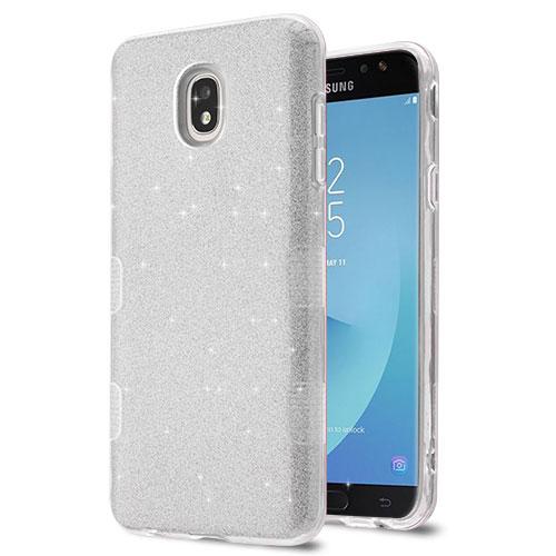Glitter Silver Case J7 2018 - Bling Cases.com