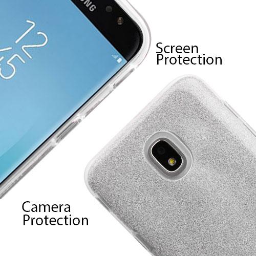 Glitter Silver Case J7 2018 - Bling Cases.com