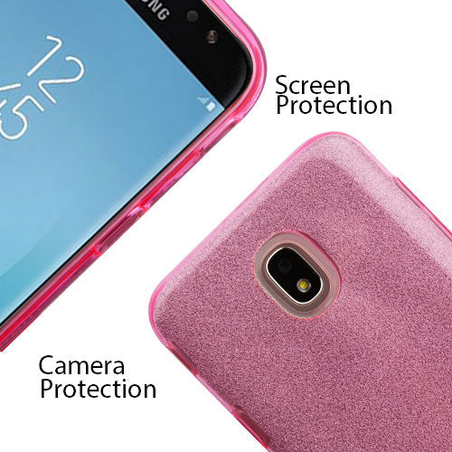 Glitter Pink Case J7 2018 - Bling Cases.com