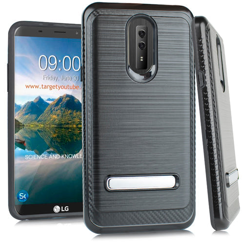 Kick Stand Case Black Lg Stylo 4 - Bling Cases.com