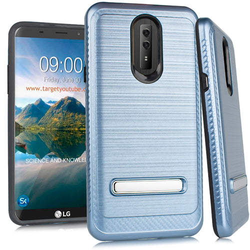 Kick Stand Case Light Blue Lg Stylo 4 - Bling Cases.com