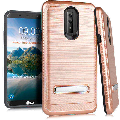 Kick Stand Case Rose Gold Lg Stylo 4 - Bling Cases.com