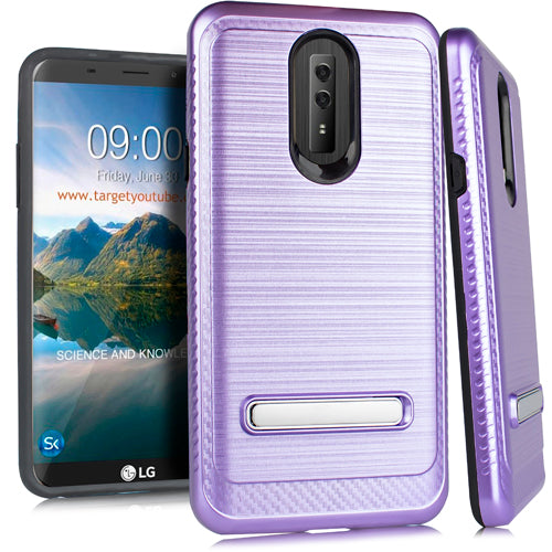 Kick Stand Case Purple Lg Stylo 4 - Bling Cases.com